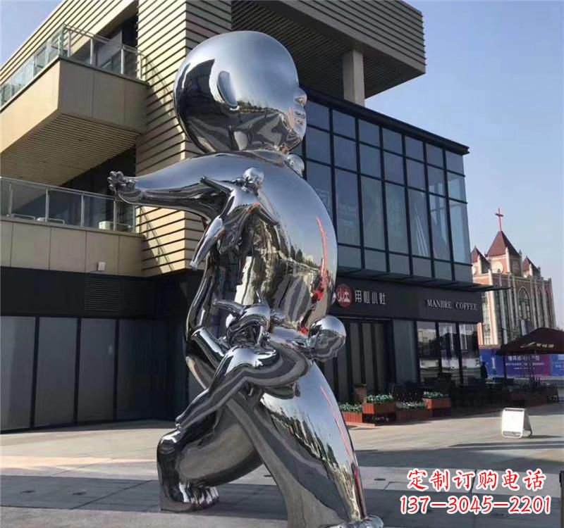常州不锈钢儿童雕塑精致的艺术之作