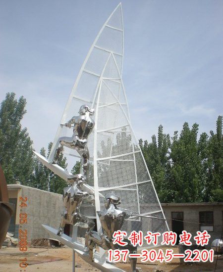 常州不锈钢帆船雕塑