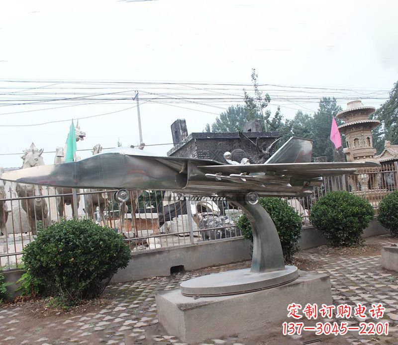 常州不锈钢飞机景观雕塑