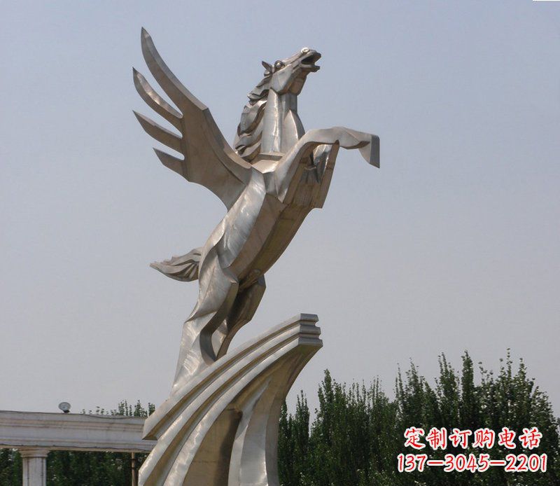 常州不锈钢飞马公园雕塑