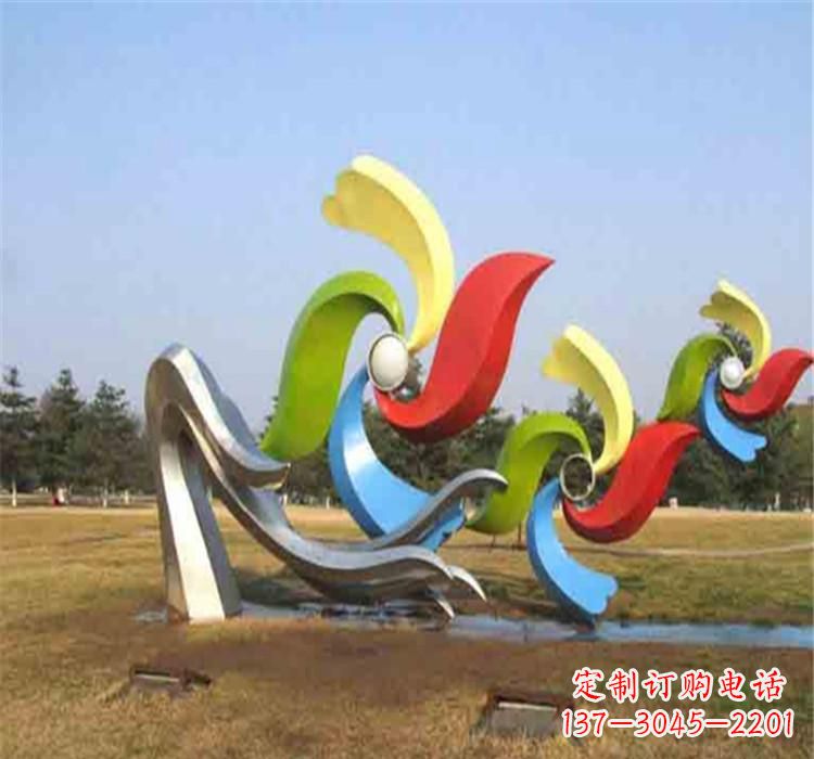 常州不锈钢风车雕塑绚丽多彩的艺术精品