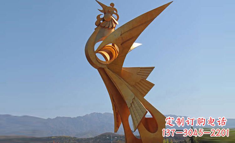 常州不锈钢凤凰雕塑,给环境增添灵动之美