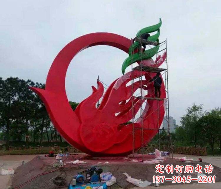 常州不锈钢凤凰雕塑1