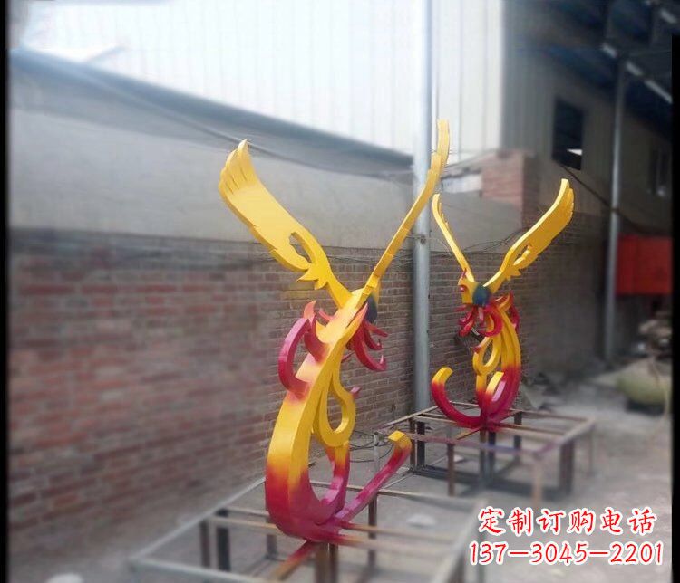 常州凤凰雕塑美化公园景观