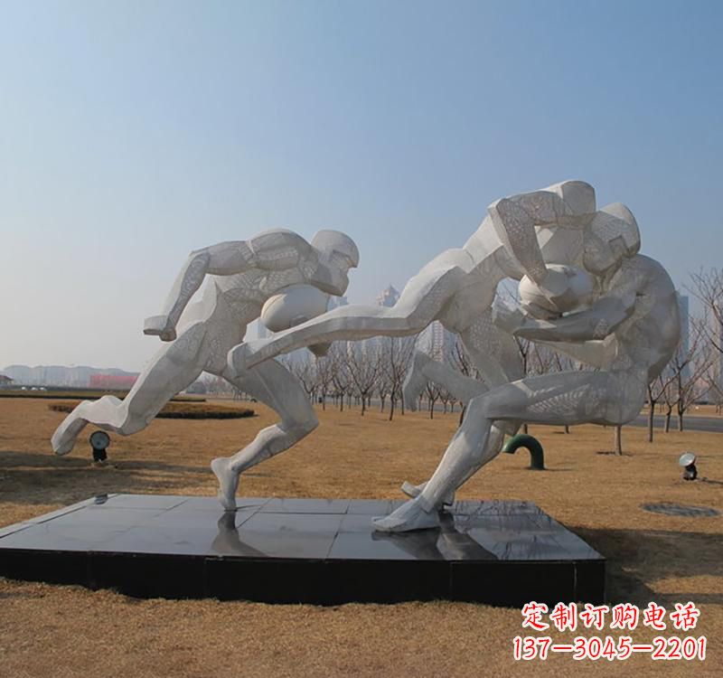 常州不锈钢橄榄球雕塑