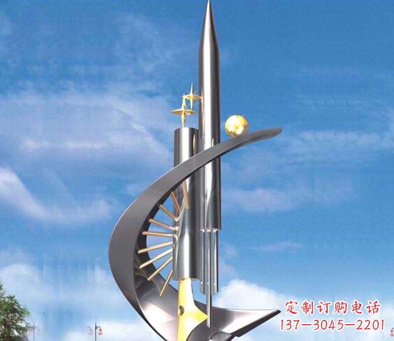 常州不锈钢钢笔雕塑1
