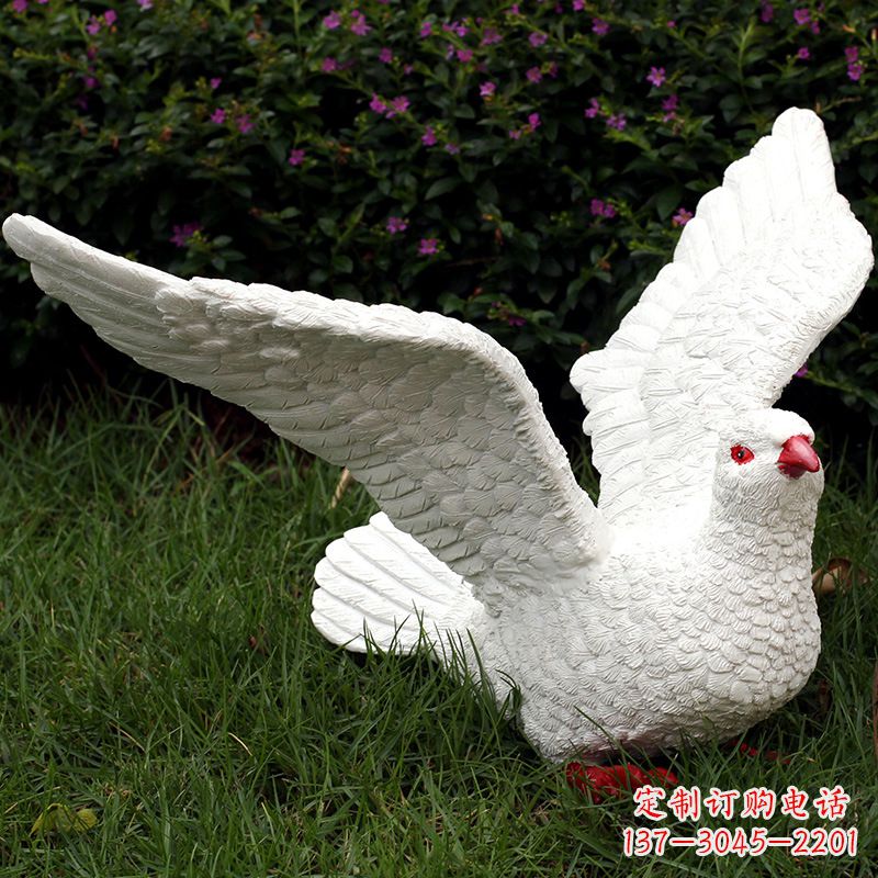 常州不锈钢鸽子雕塑象征和平与美好