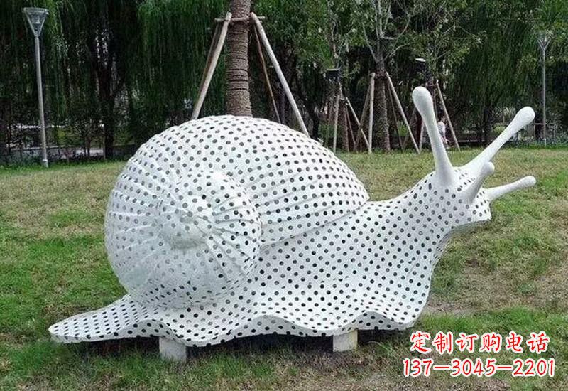 常州不锈钢公园编织蜗牛雕塑