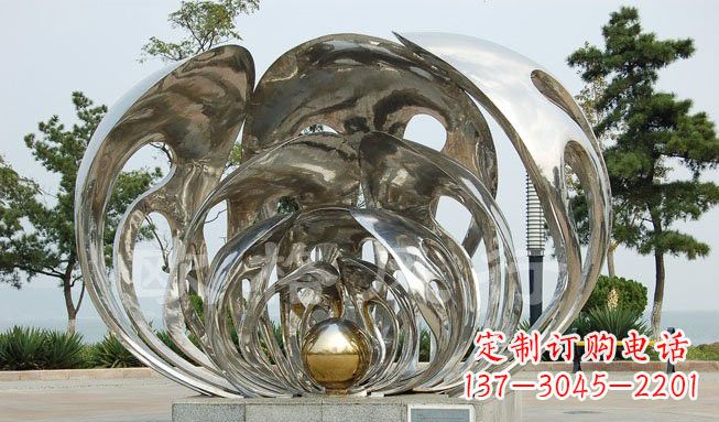 常州不锈钢贝壳珍珠雕塑艺术的融合