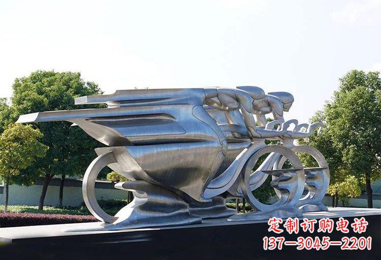 常州不锈钢自行车雕塑——精美绝伦