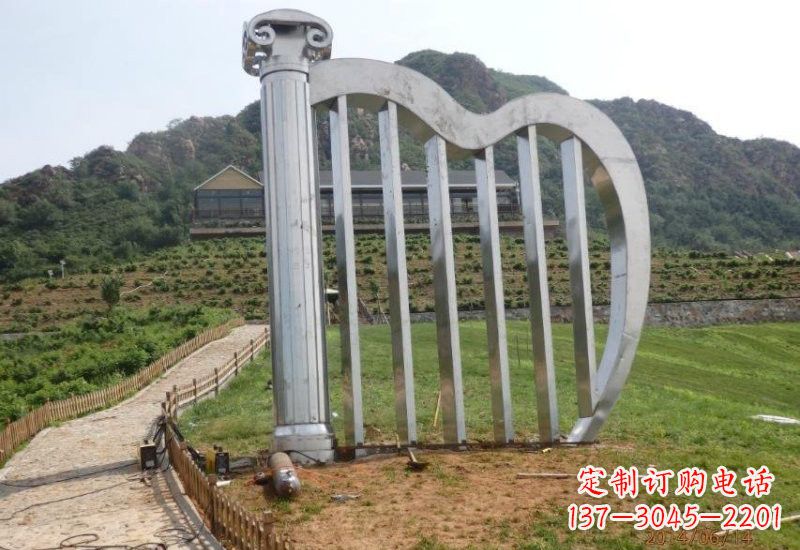常州不锈钢竖琴雕塑一曲轻柔的旋律