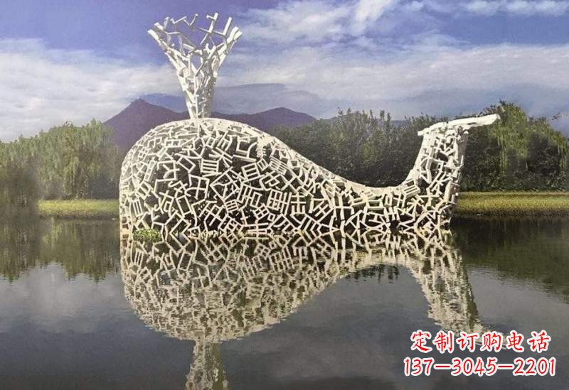 常州不锈钢鲸鱼雕塑令人惊叹的艺术之作