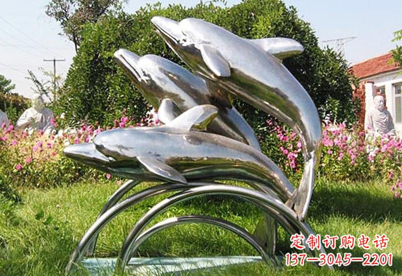 常州不锈钢海豚雕塑——点亮公园的精灵