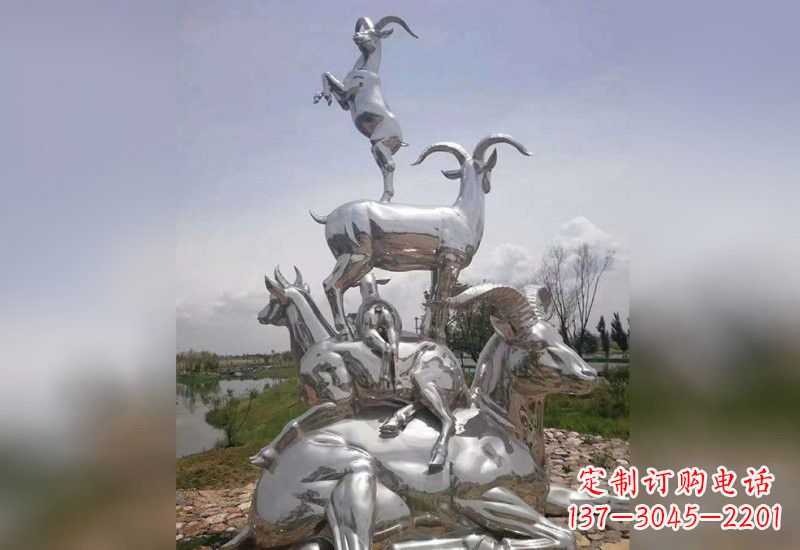 常州不锈钢羊雕塑精美绝伦