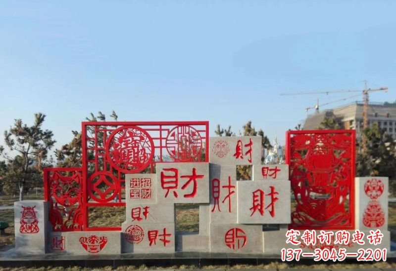 常州不锈钢福禄寿雕塑象征着美好生活