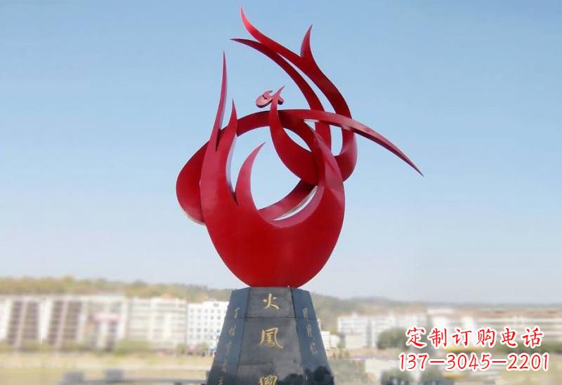 常州凤凰雕塑——点缀不锈钢公园