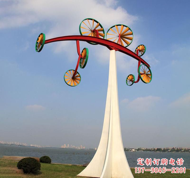 常州不锈钢风车雕塑缔造美丽公园
