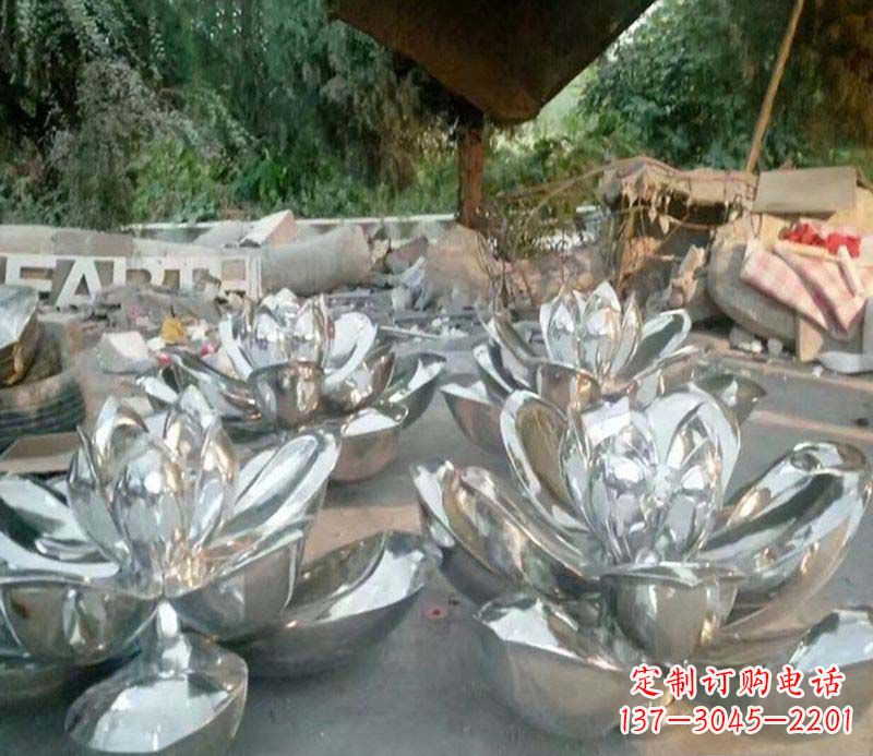 常州不锈钢荷花雕塑给公园带来灿烂美景