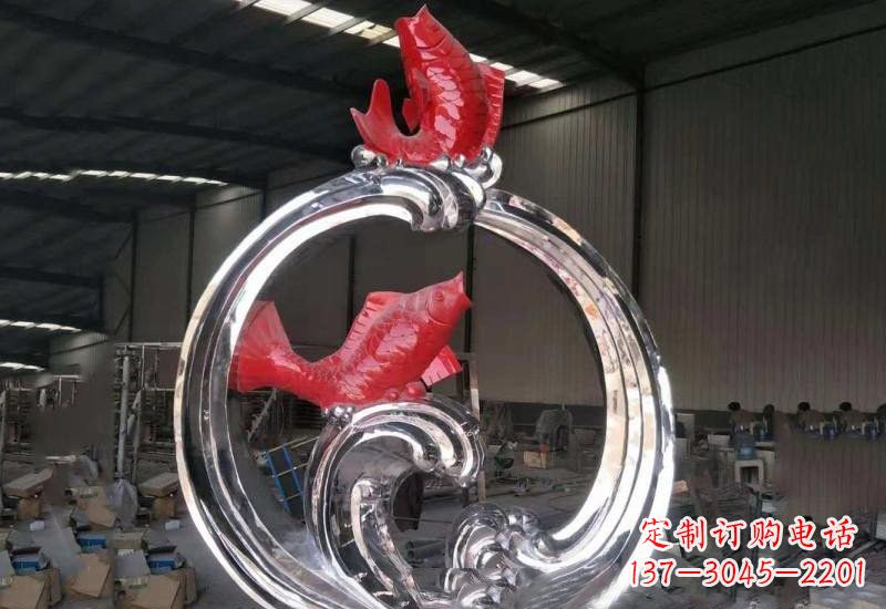 常州不锈钢跃龙门雕塑——浪漫传奇的见证
