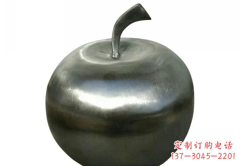 常州不锈钢苹果雕塑精美的艺术之作