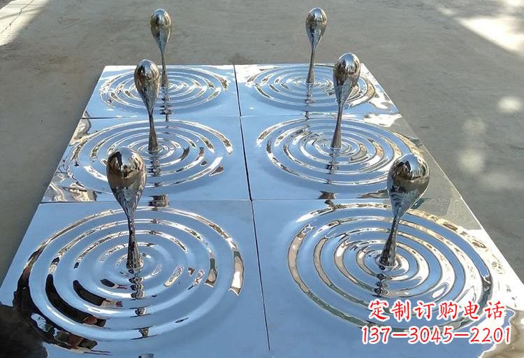 常州不锈钢水滴雕塑激发自然之美