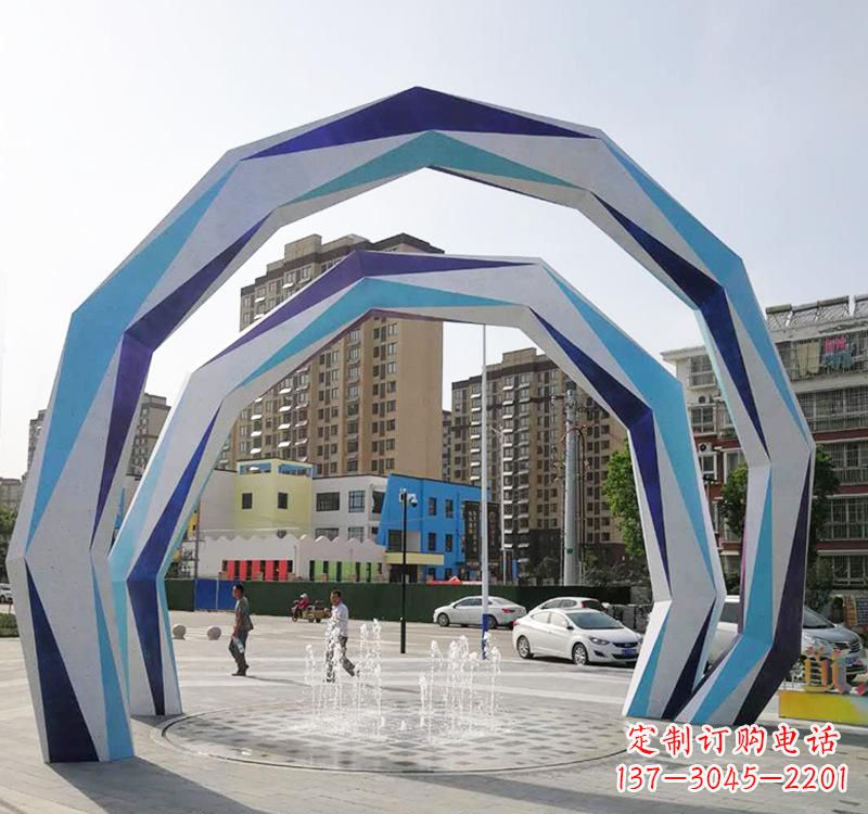 常州不锈钢拱门雕塑令人惊叹的艺术品
