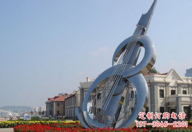 常州不锈钢大提琴雕塑
