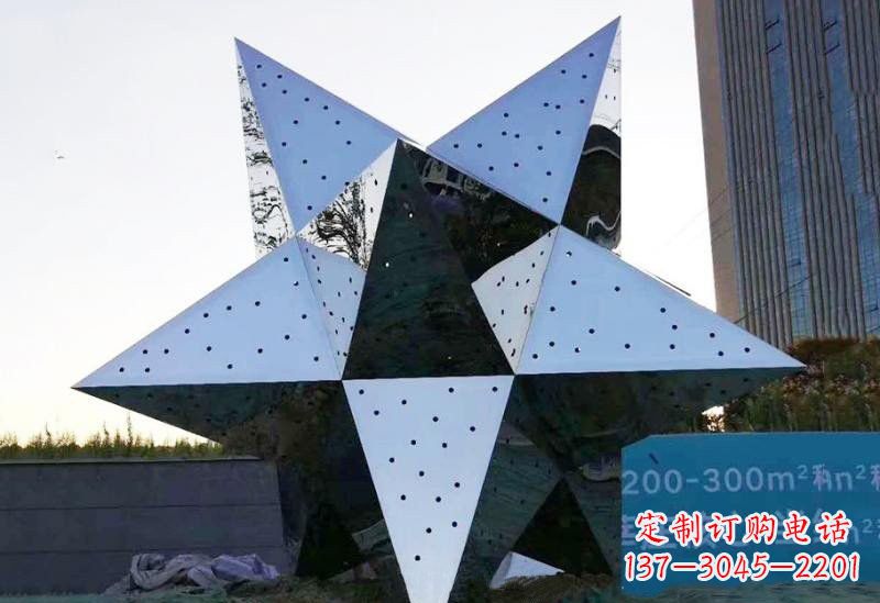 常州不锈钢五角星雕塑精致的艺术品