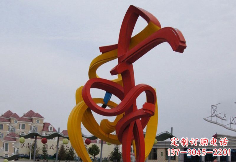 常州不锈钢广场抽象音符雕塑
