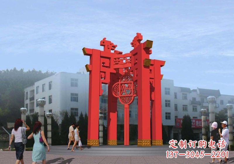 常州不锈钢灯笼雕塑——点亮城市美景