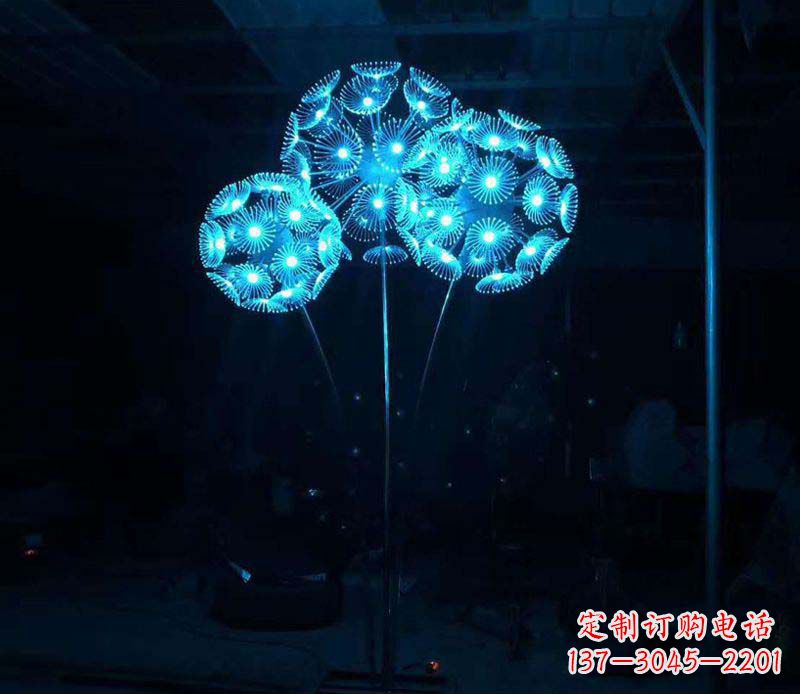 常州不锈钢广场灯光蒲公英雕塑