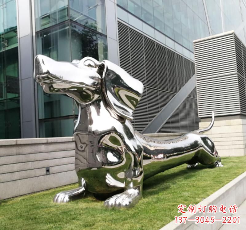 常州不锈钢动物雕塑——狗