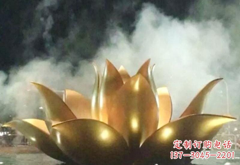 常州不锈钢广场莲花喷泉雕塑