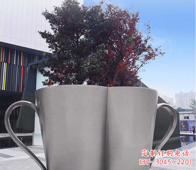 常州不锈钢花盆雕塑美观耐用
