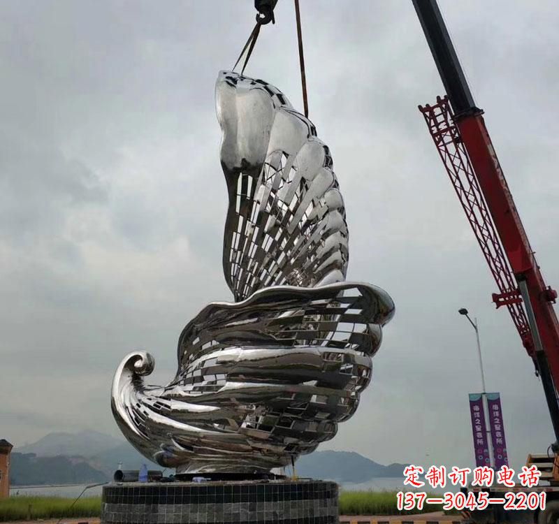 常州不锈钢海螺雕塑象征着海洋的美丽
