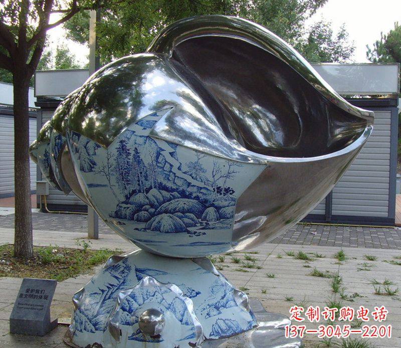 常州不锈钢海螺雕塑精致美观的艺术品