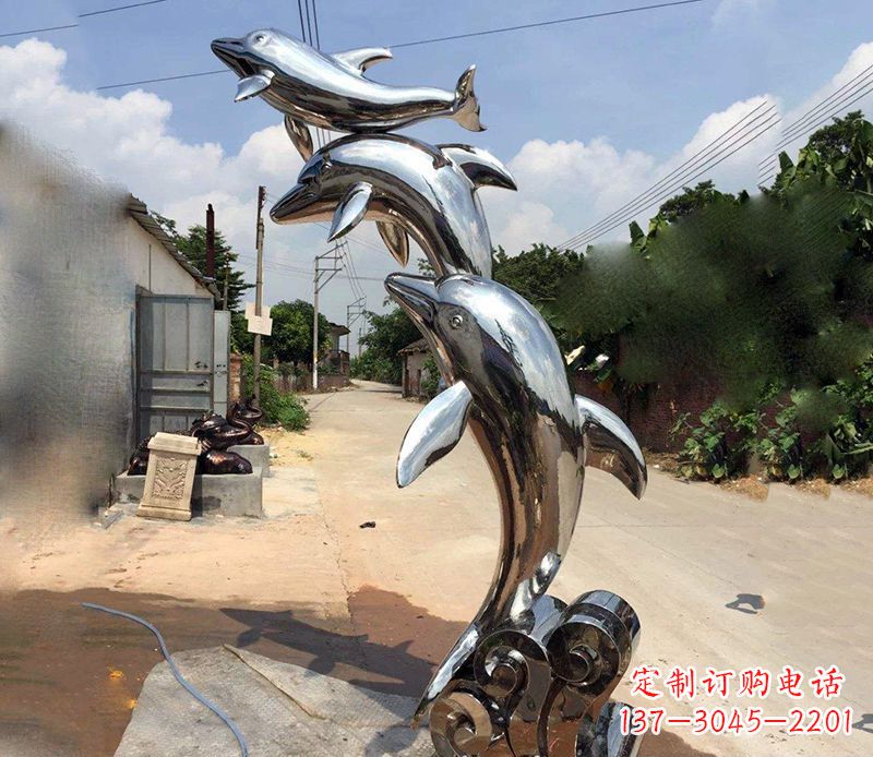 常州不锈钢海豚雕塑艺术的浪漫