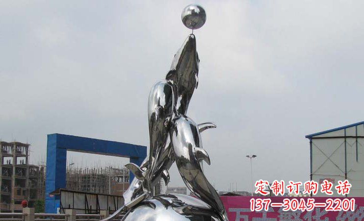 常州不锈钢海豚雕塑海洋之美的象征