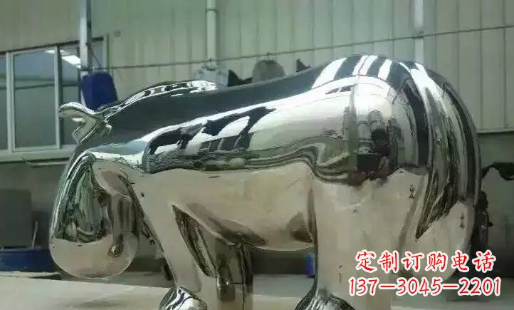 常州不锈钢河马雕塑一种新颖的艺术形式