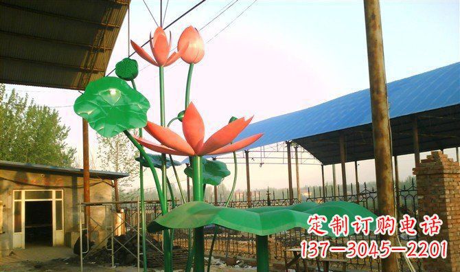常州不锈钢荷叶雕塑精美而优雅