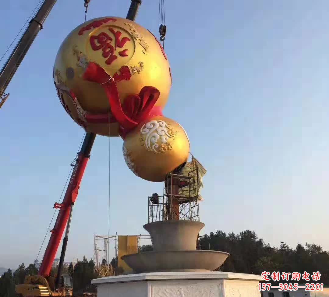 常州不锈钢葫芦景观摆件