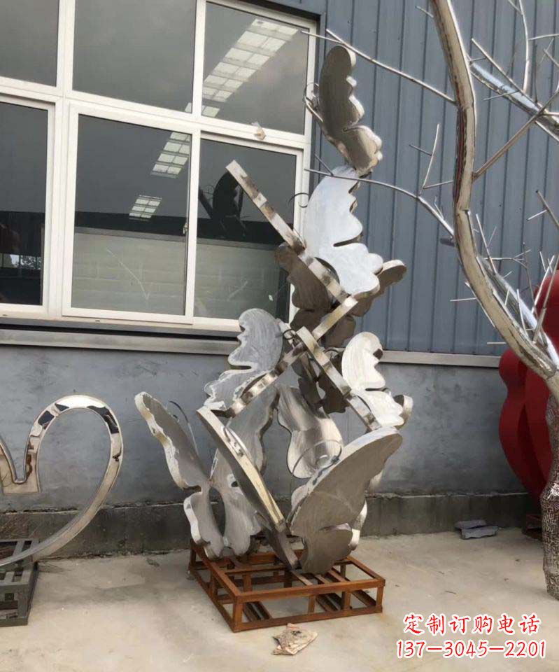 常州蝴蝶之舞不锈钢雕塑精美绝伦