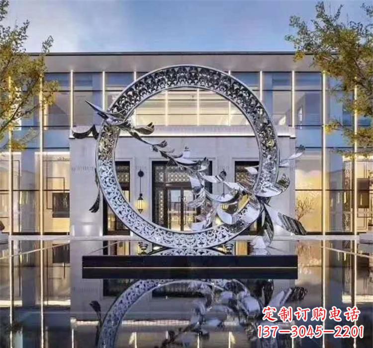常州大雁飞翔,不锈钢户外雕塑雍容陈列