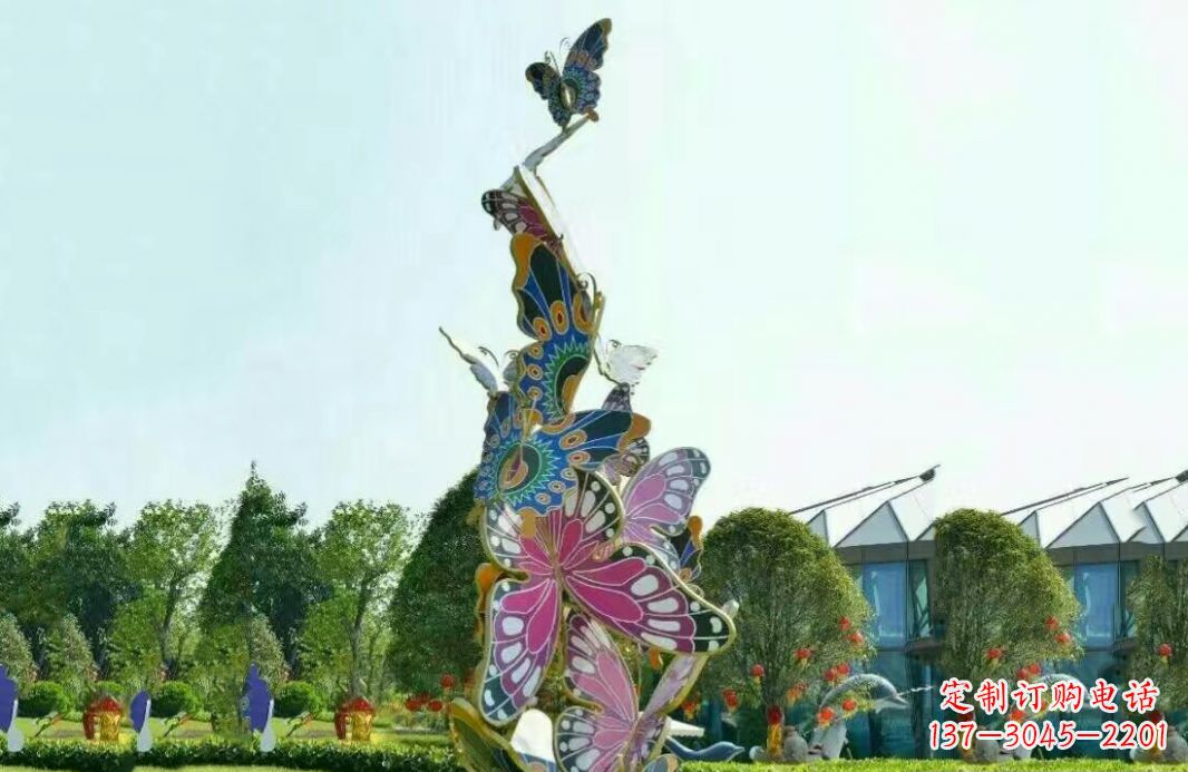 常州不锈钢花蝴蝶景观雕塑