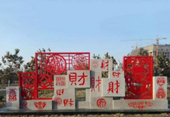 常州不锈钢福禄寿雕塑象征着美好生活
