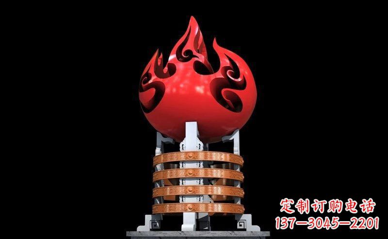 常州不锈钢火炬雕塑传承奋进精神