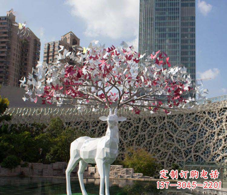 常州不锈钢梅花鹿雕塑艺术的精美结晶