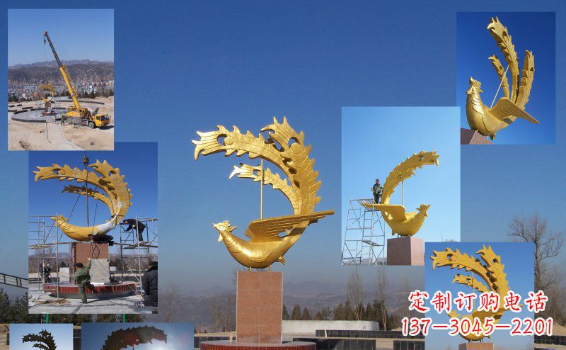 常州凤凰金色雕塑——展现凤凰之美