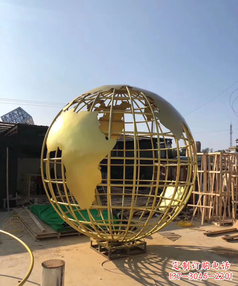 常州不锈钢金属地球仪雕塑