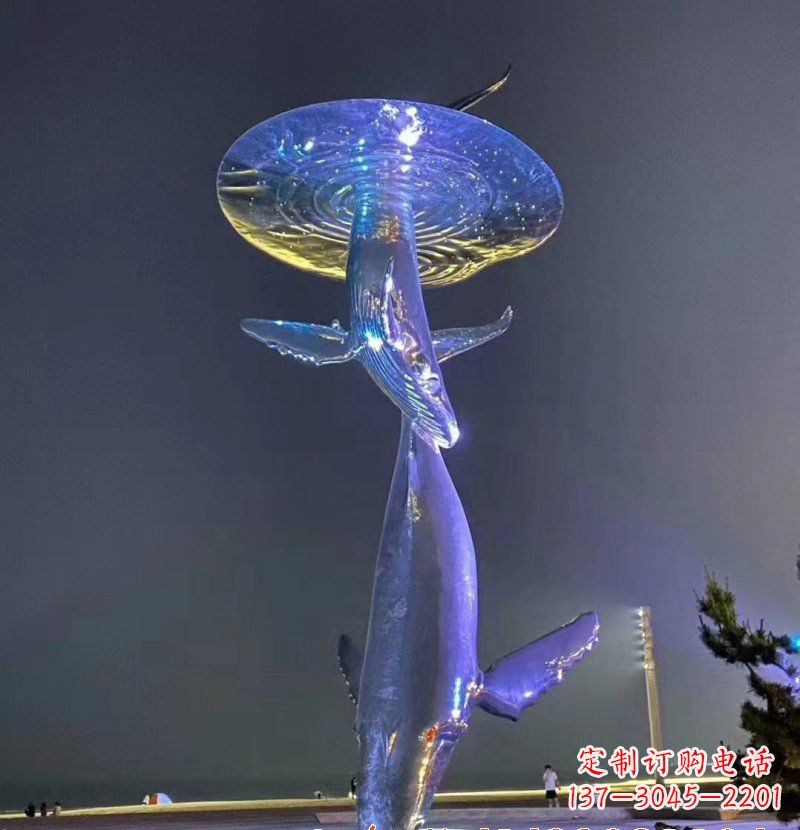 常州不锈钢鲸鱼雕塑222